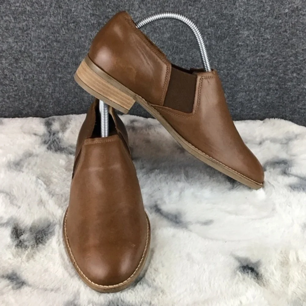 Clarks Comfort Brown Leather Slip-On Shoes Size‎ 9.5 M